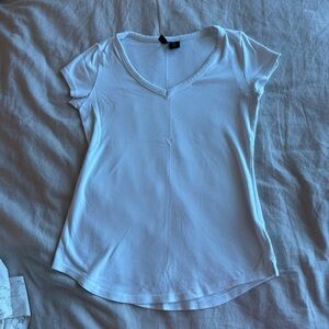 Cynthia Rowley White Fitted Cap Sleeve Tee